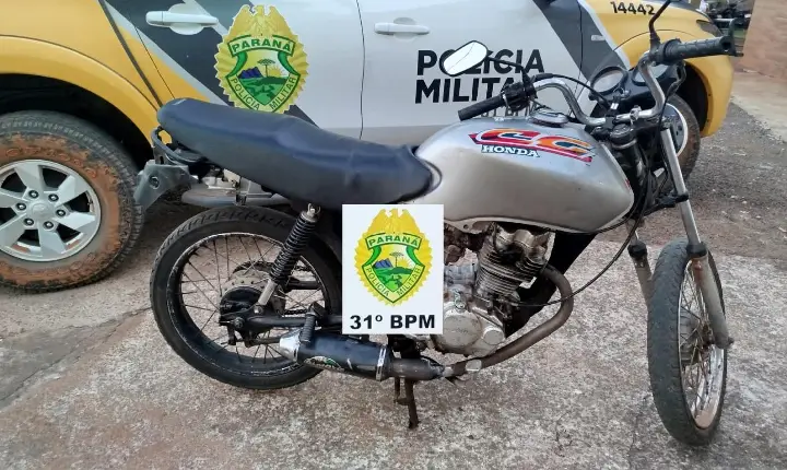 Motociclista sem CNH é flagrado conduzindo veículo irregular em Terra Roxa