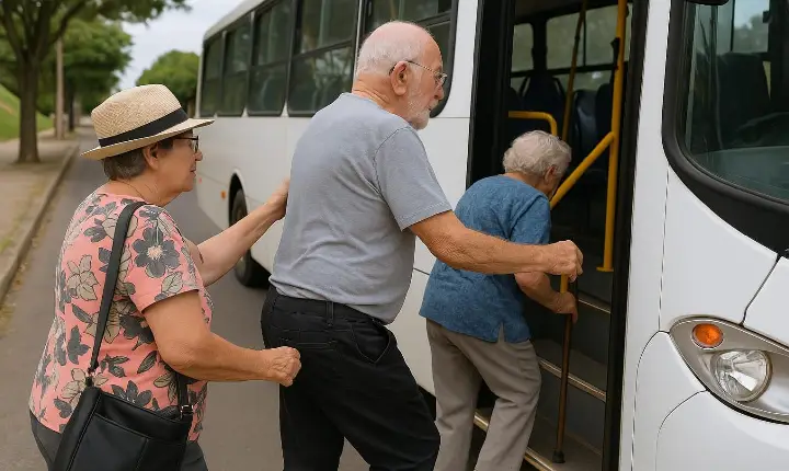 Transporte gratuito facilita acesso de idosos ao Conviver em Terra Roxa