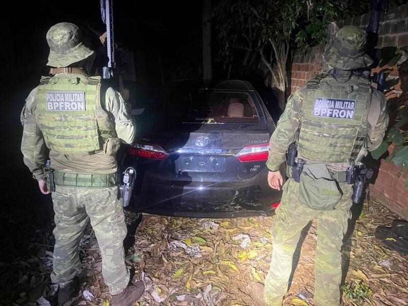 Carro roubado em Terra Roxa é recuperado em Guaíra pelo BPFron e NEPOM