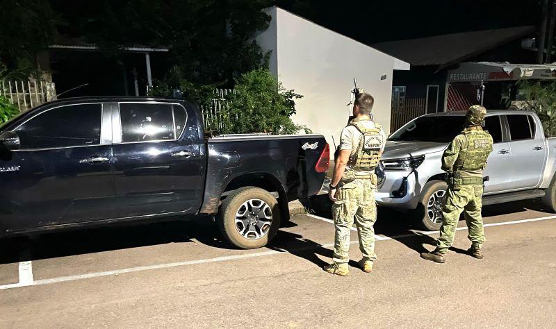 Polícia Militar do Paraná recupera duas caminhonetes roubadas durante a Operação Protetor em Terra Roxa
