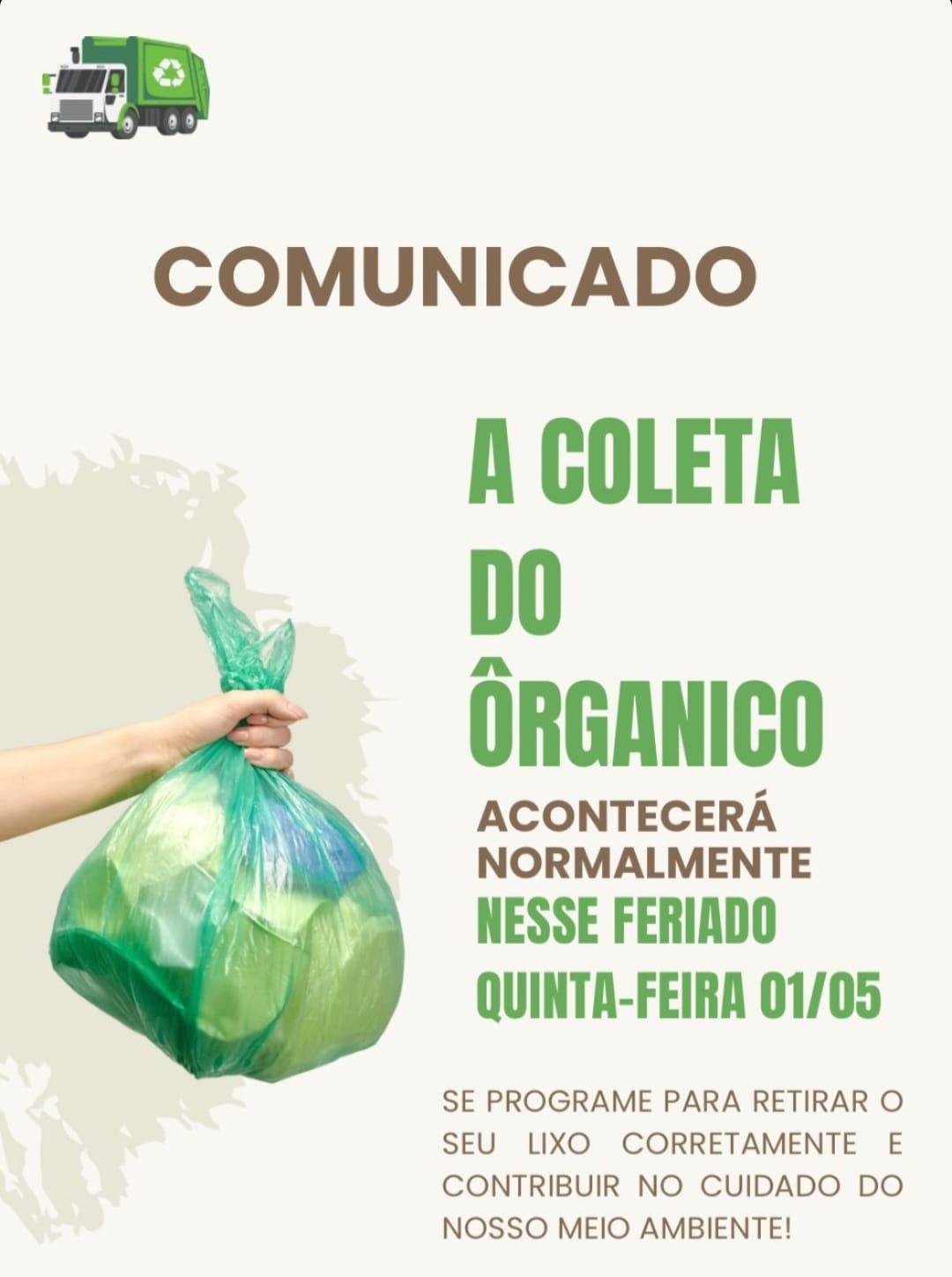 Coleta de Lixo Orgânico Acontecerá Normalmente no Feriado de 1º de Maio em Terra Roxa
