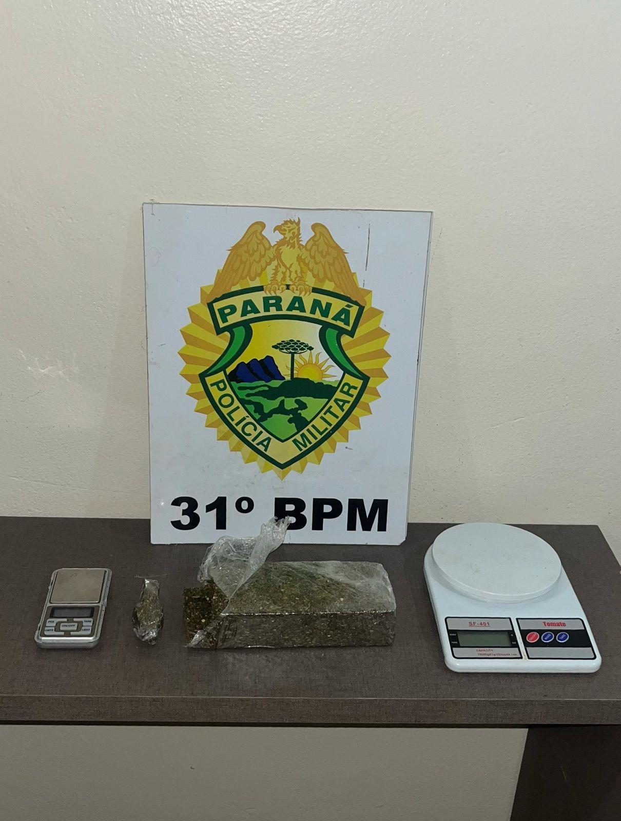 Polícia Militar prende homem por tráfico de drogas em Palotina