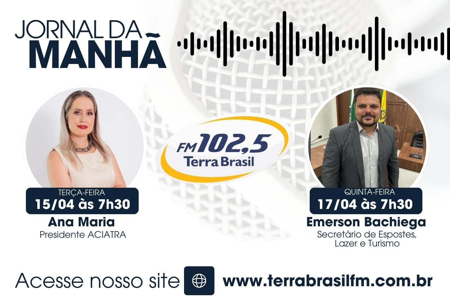 Presidente da ACIATRA e Secretário de Esportes são os primeiros entrevistados no Jornal da Manhã da Terra Brasil FM