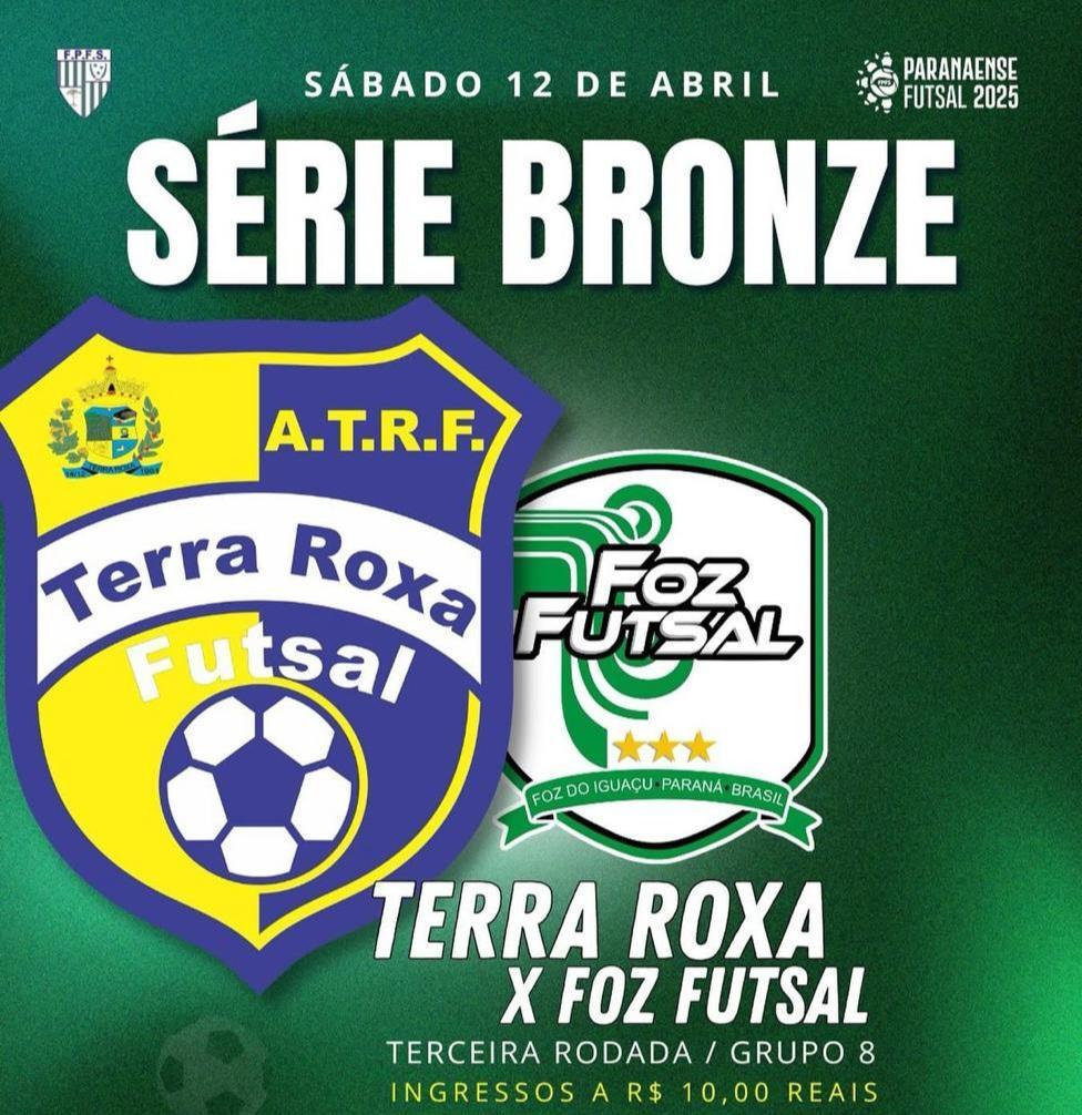 Terra Roxa Futsal vai em busca de mais uma vitória na Série Bronze do Paranaense 2025