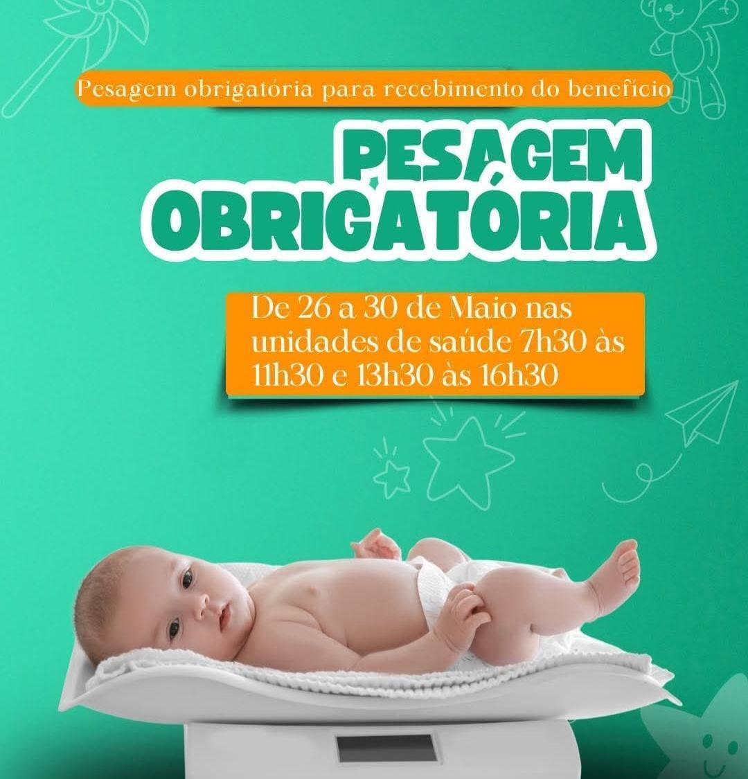 Pesagem de bebês e crianças em Terra Roxa terá início no dia 26