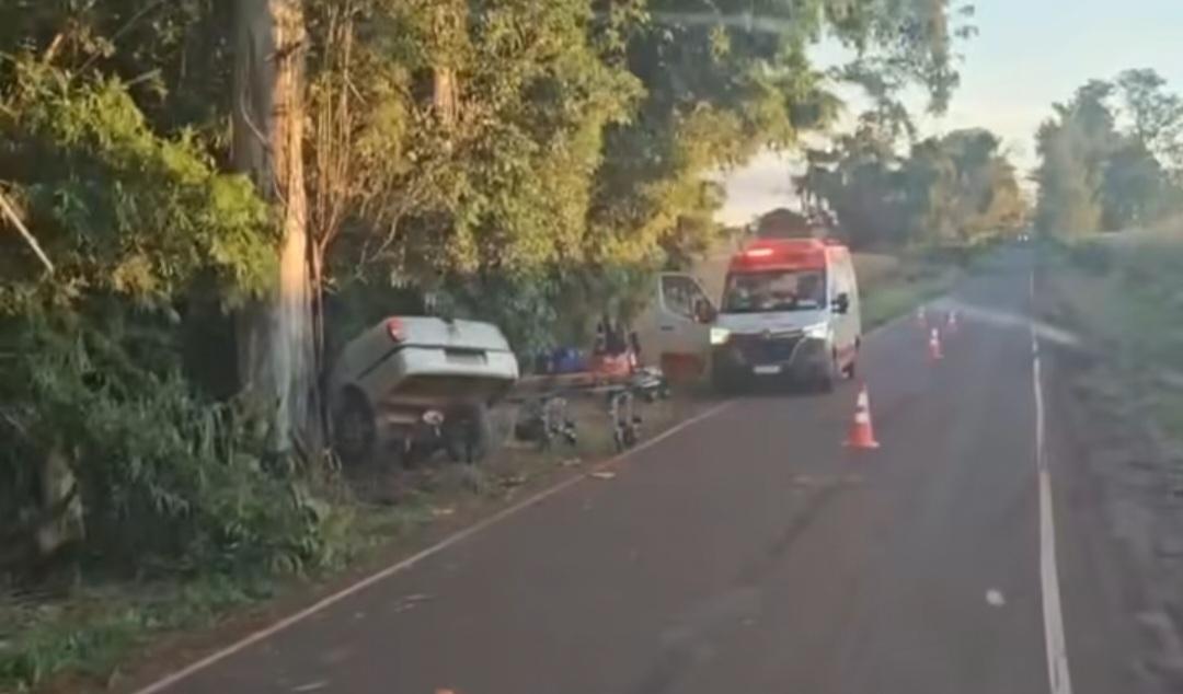 Grave acidente com vítima fatal é registrado na zona rural de Terra Roxa