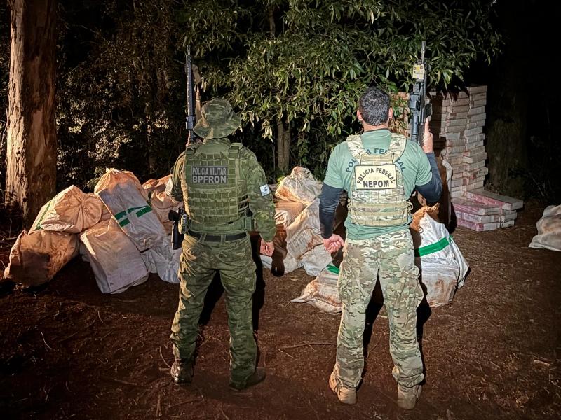 PF e BPFRON apreendem mais de 4 toneladas de maconha em Terra Roxa