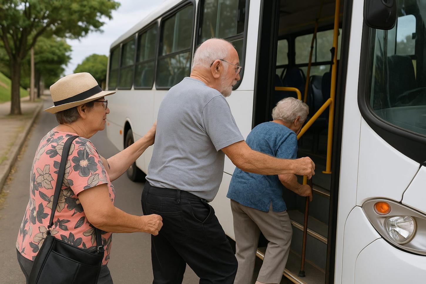 Transporte gratuito facilita acesso de idosos ao Conviver em Terra Roxa