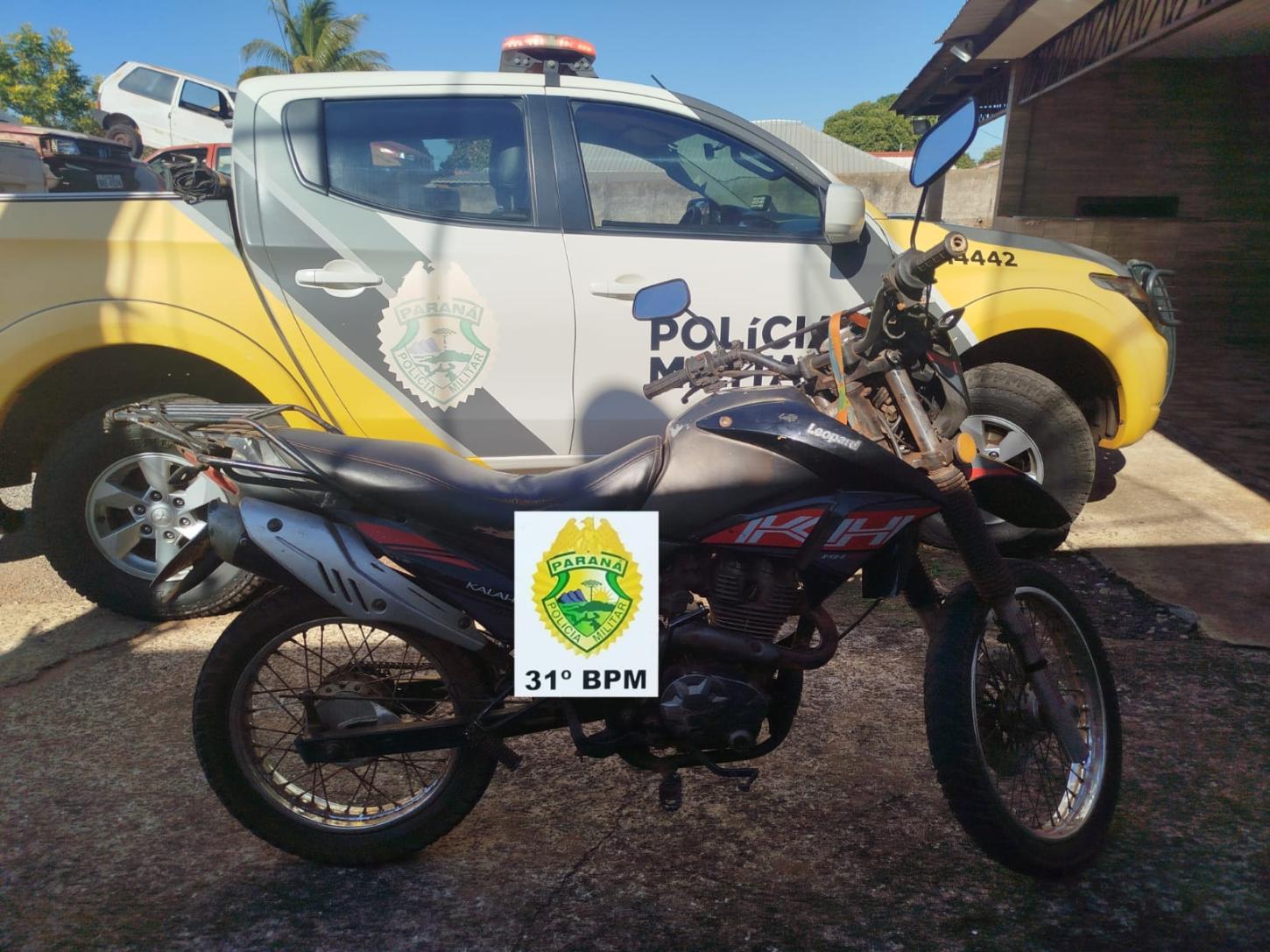 Condutor sem CNH é flagrado pela PM em Terra Roxa e tem motocicleta apreendida